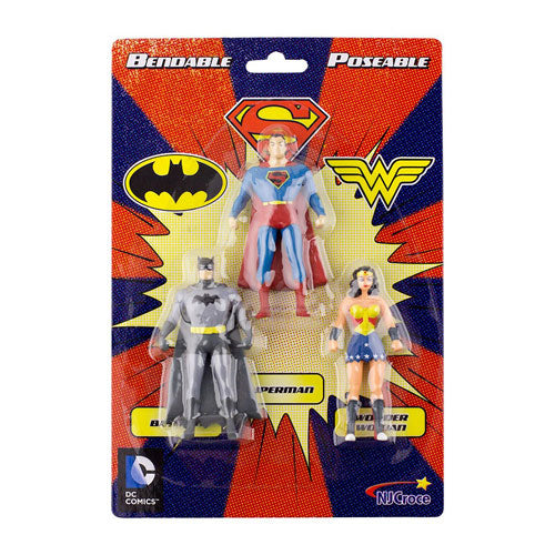 Justice League mini bendable figures 3-pack set