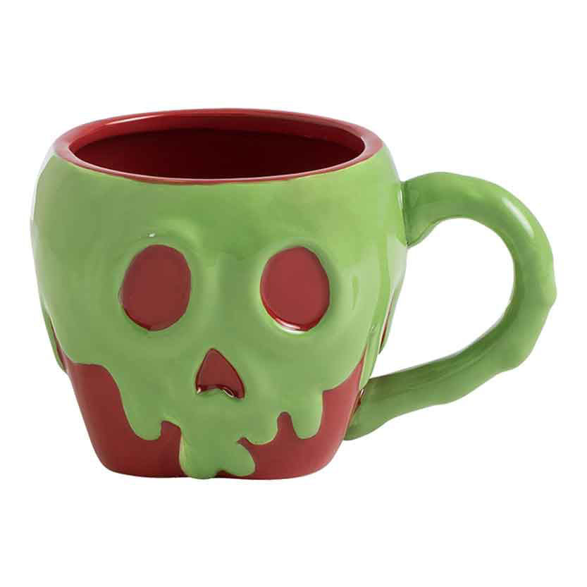 Snow White Poison Apple sculpted ceramic mug