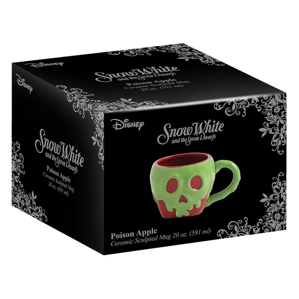 Snow White Poison Apple sculpted ceramic mug