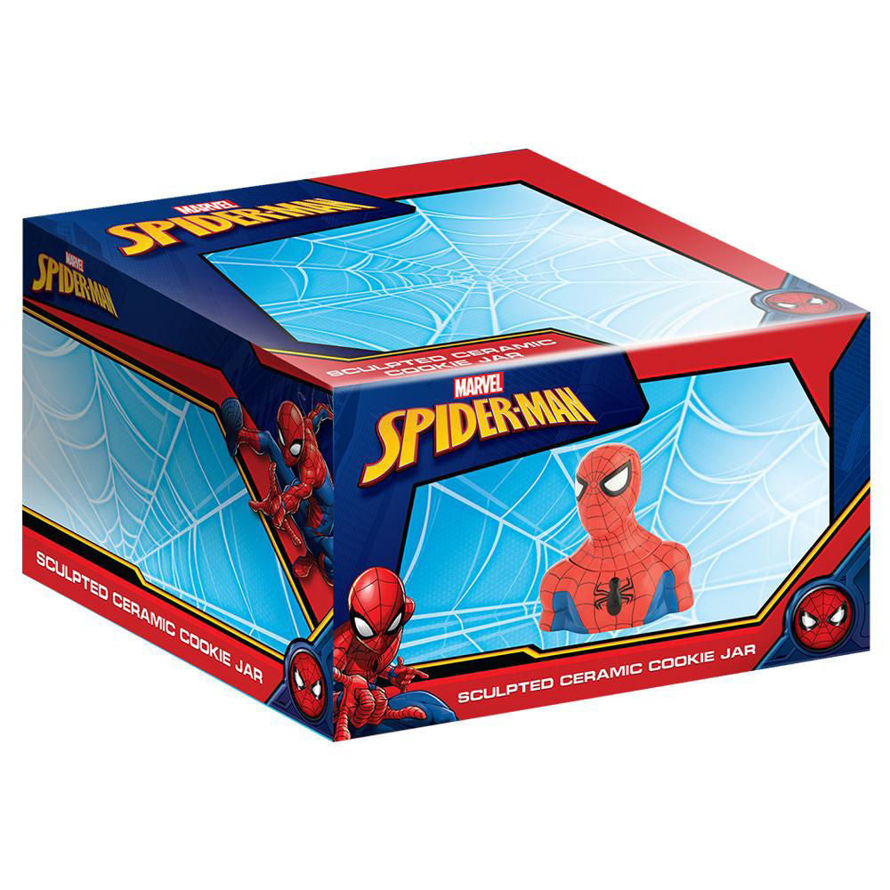 Spider-man sculpted ceramic cookie jar