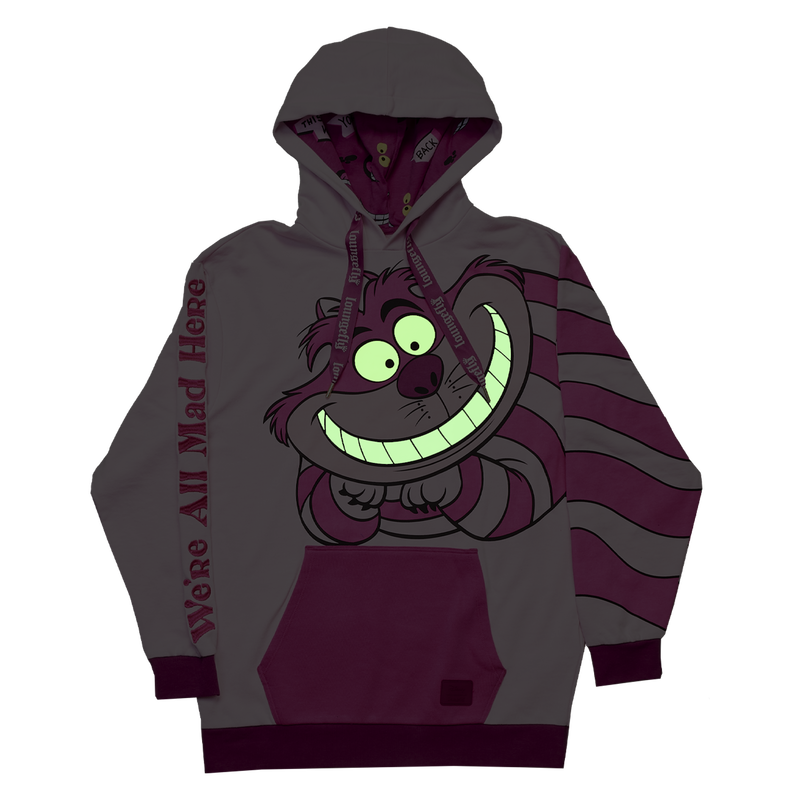 Alice in Wonderland Glow Cheshire Cat unisex hoodie