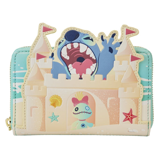 Stitch Sandcastle Beach Surprise zip-around wallet