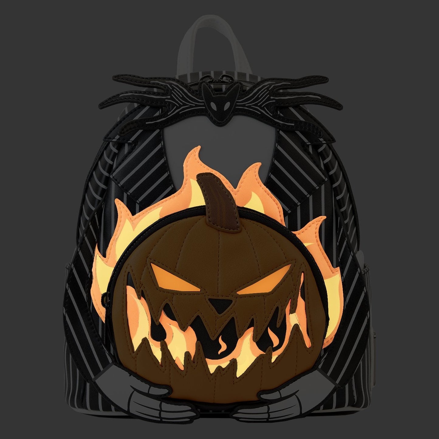 Nightmare Before Christmas Jack Pumpkin Glow Head mini backpack