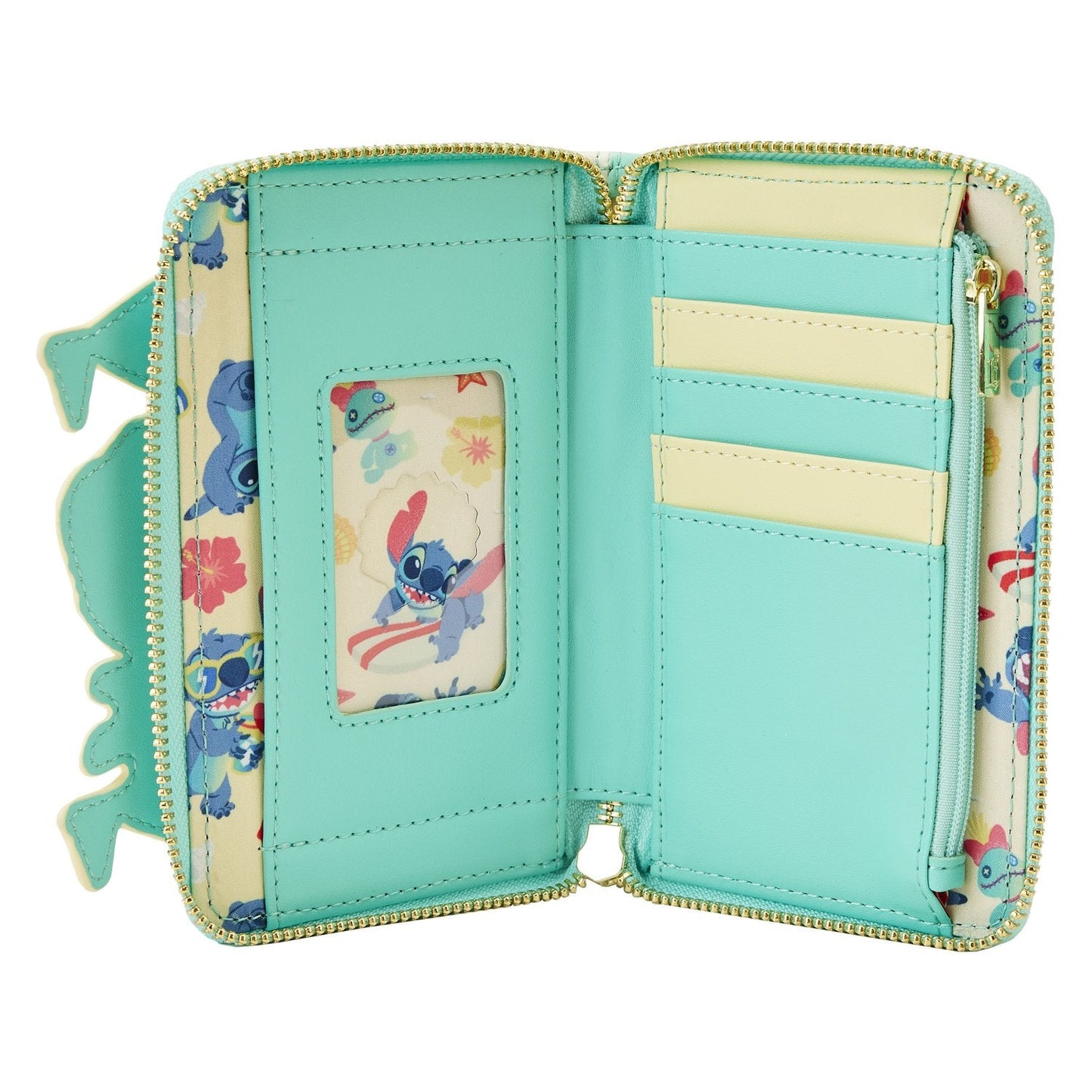 Stitch Sandcastle Beach Surprise zip-around wallet