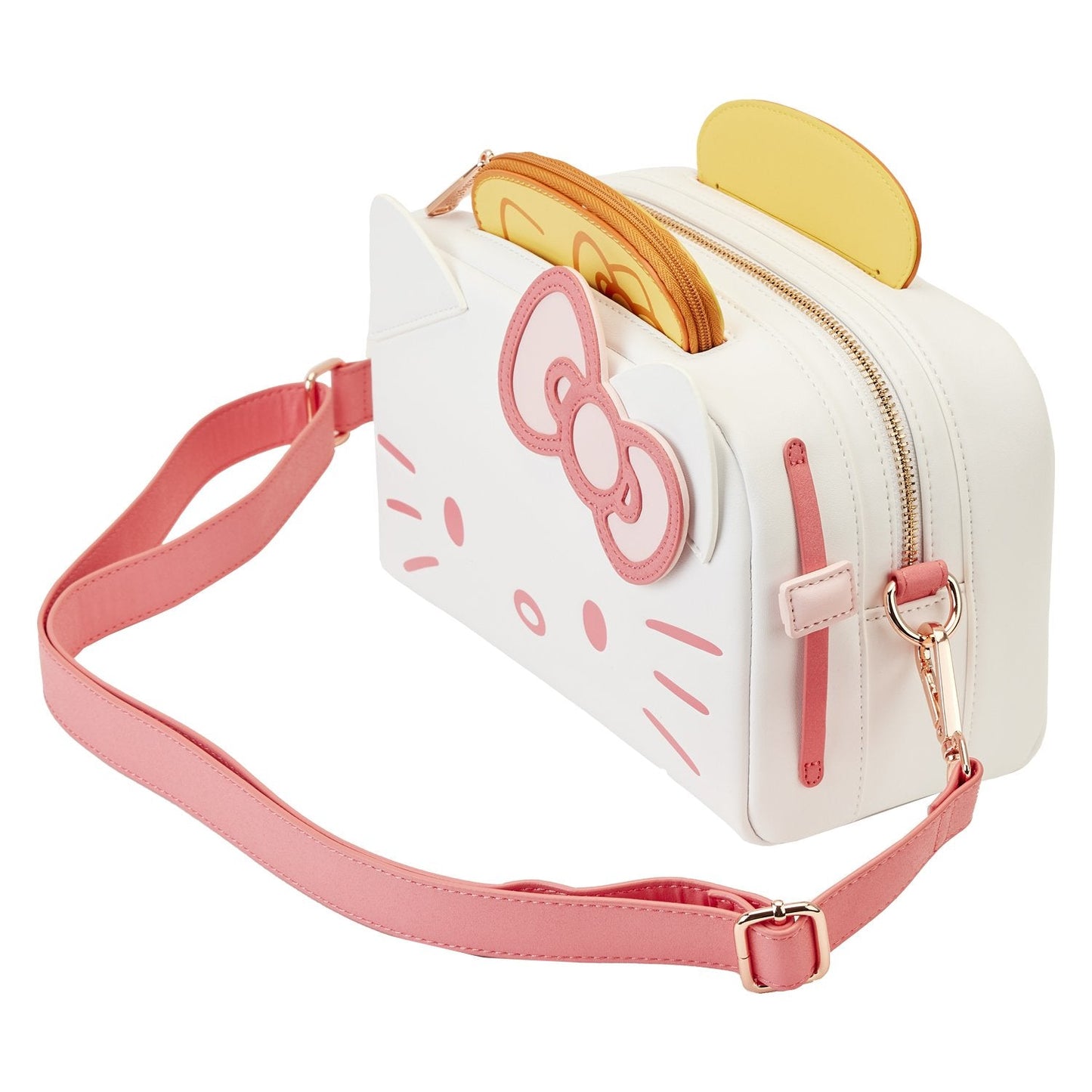 Hello Kitty Breakfast Toaster crossbody bag with card holder