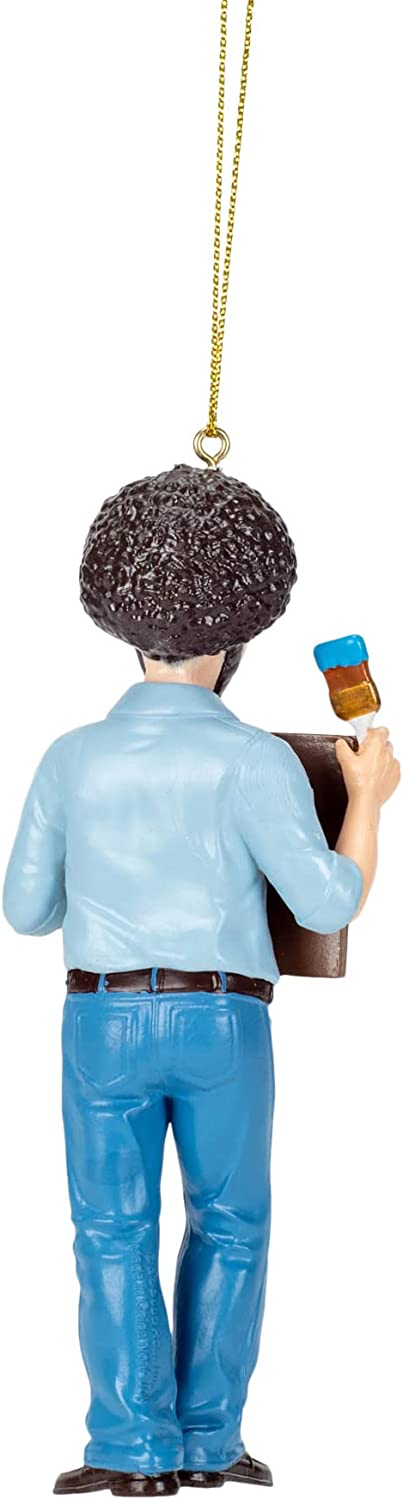 Bob Ross with frame painting figural ornament