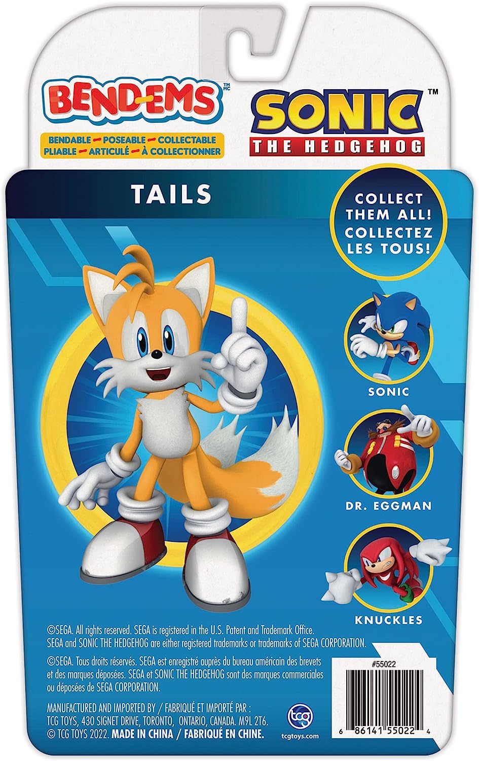 Tails from Sonic The Hedeghog bendable figure
