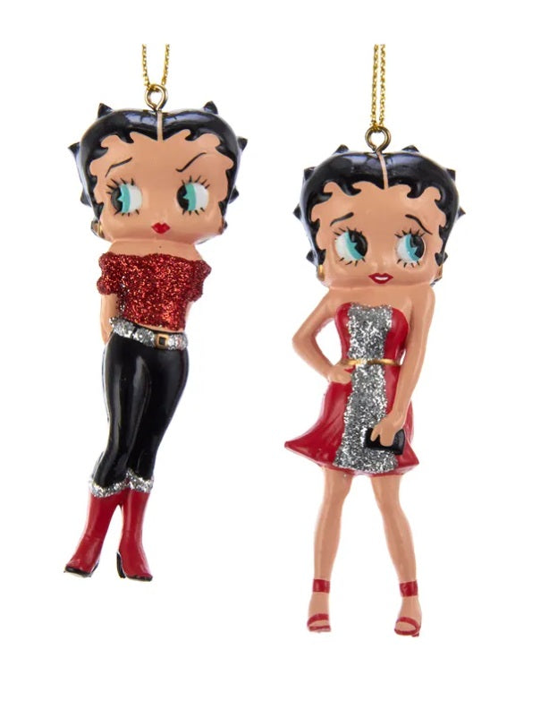 Betty Boop glimmer 2pc ornament