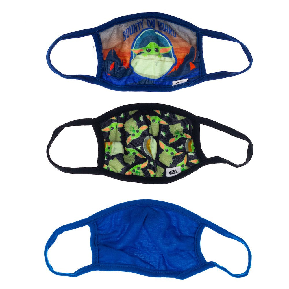 The Mandalorian Baby Yoda (Grogu) 3 pack face covers