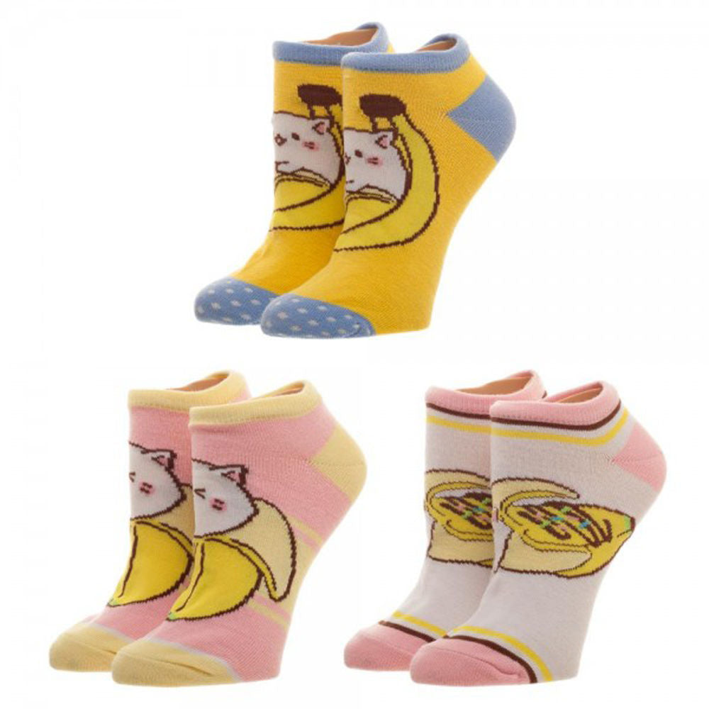 Bananya 3-Pair ankle socks
