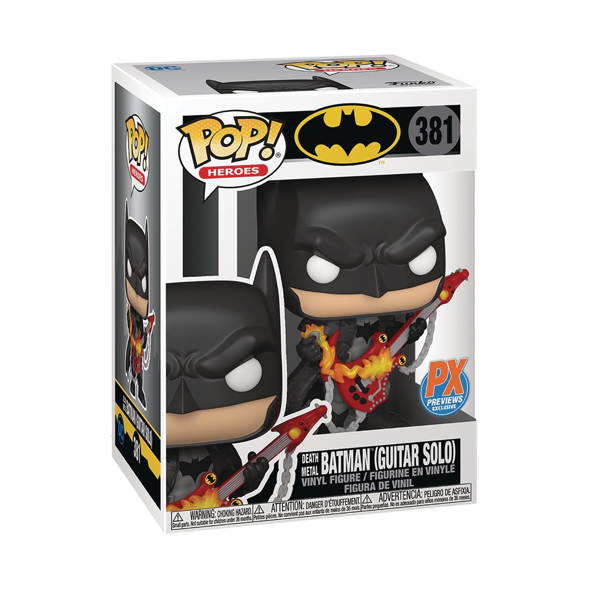 Death Metal Batman with Guitar vinyl figure