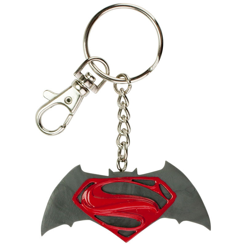 Batman vs Superman logo bendable keychain