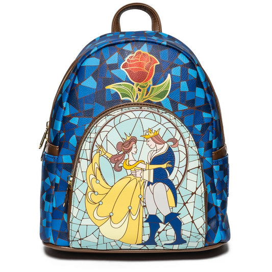 Beauty and the Beast stained-glass window mini backpack