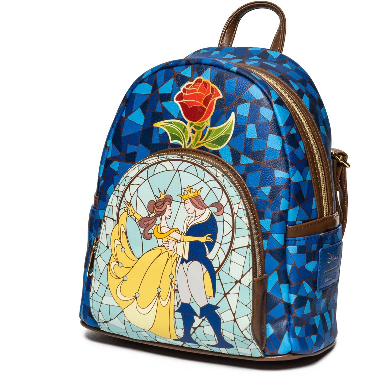 Beauty and the Beast stained-glass window mini backpack