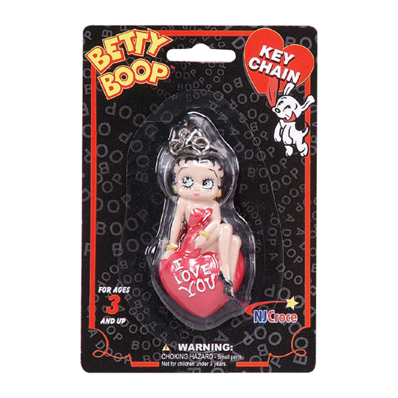 Betty Boop I Love You bendable keychain