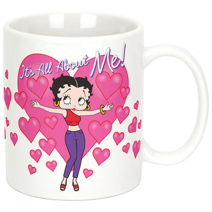 Betty Boop ceramic mug "It's All About Me" with tiny plush bear
