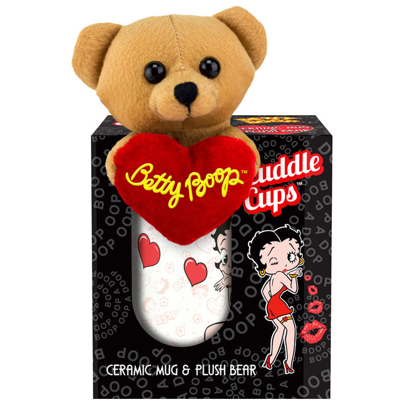 Betty Boop ceramic mug "Kisses" with tiny plush bear