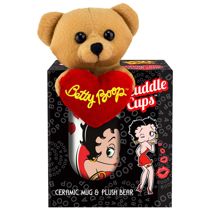 Betty Boop ceramic mug "Some Like it Hot" with tiny plush bear