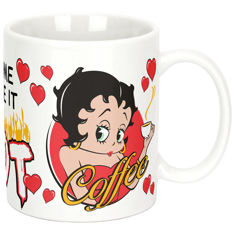 Betty Boop ceramic mug "Some Like it Hot" with tiny plush bear