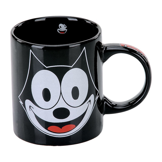 Felix The Cat black ceramic mug