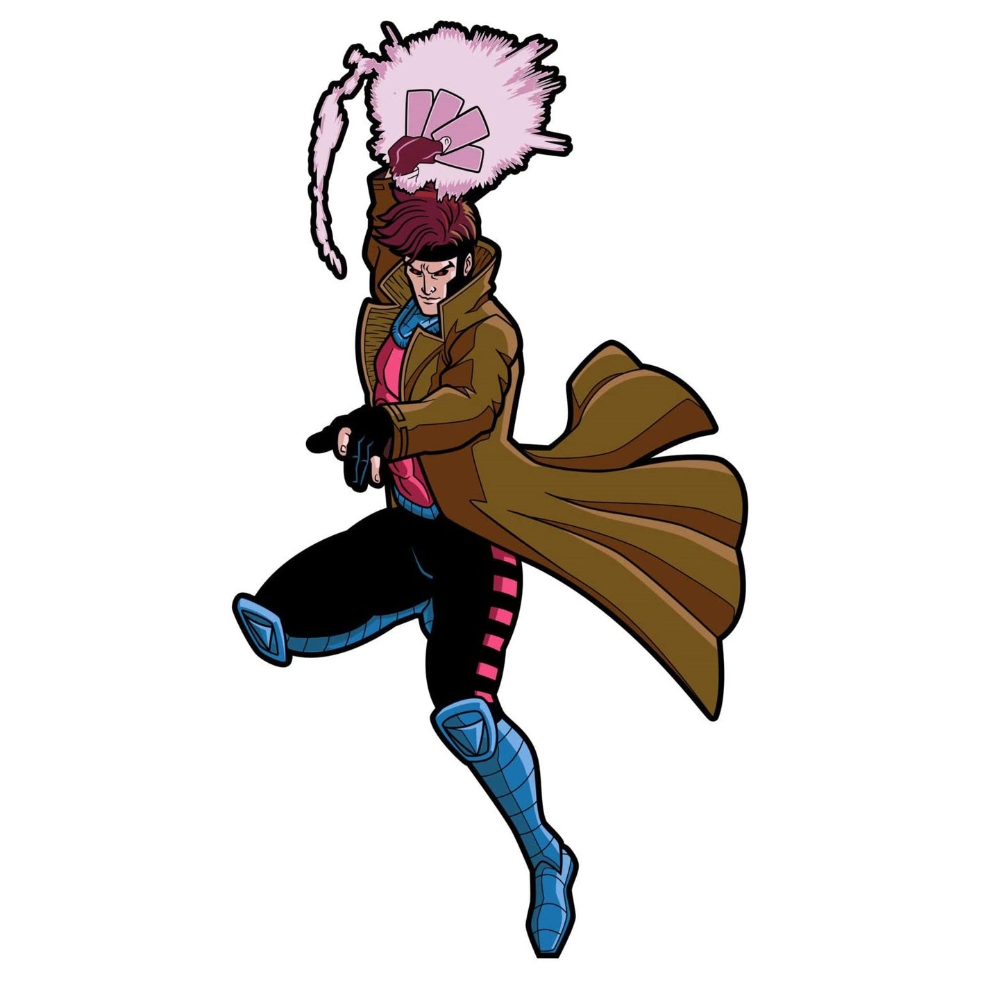 Gambit from X-Men Animated Series enamel pin