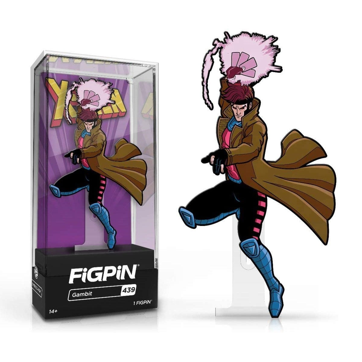 Gambit from X-Men Animated Series enamel pin