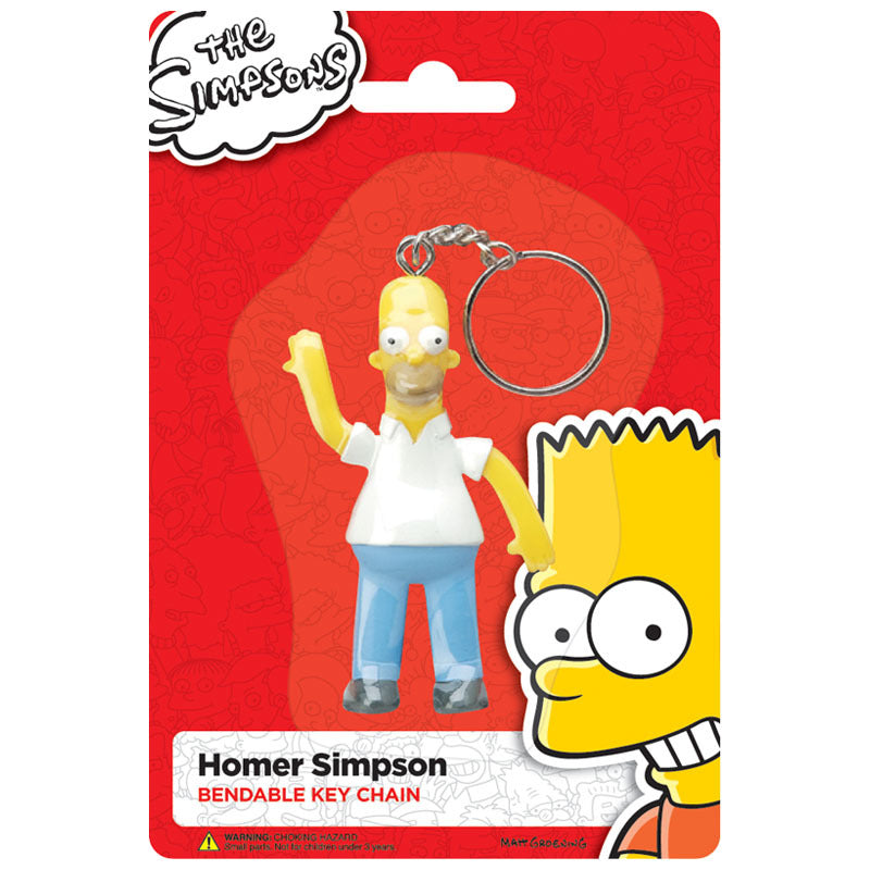 Homer Simpson bendable keychain