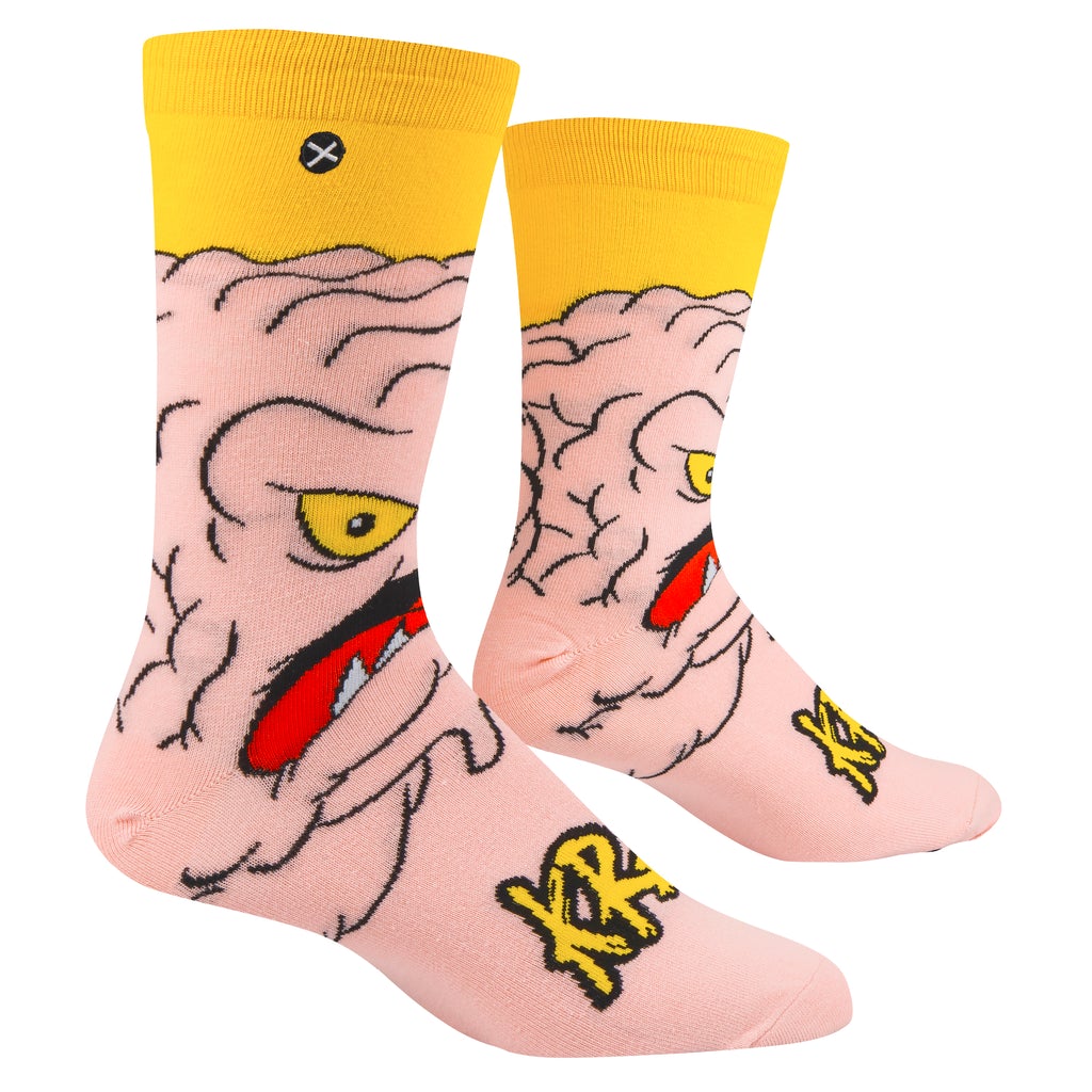 Krang from Teenage Mutant Ninja Turtles crew socks