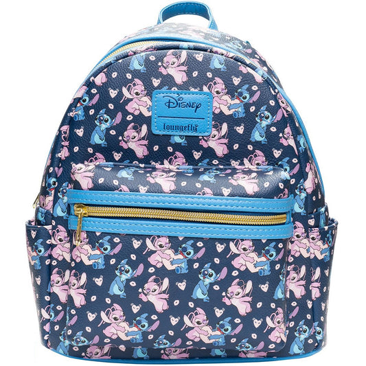 Stitch and Angel from Lilo & Stitch Hearts Mini-Backpack
