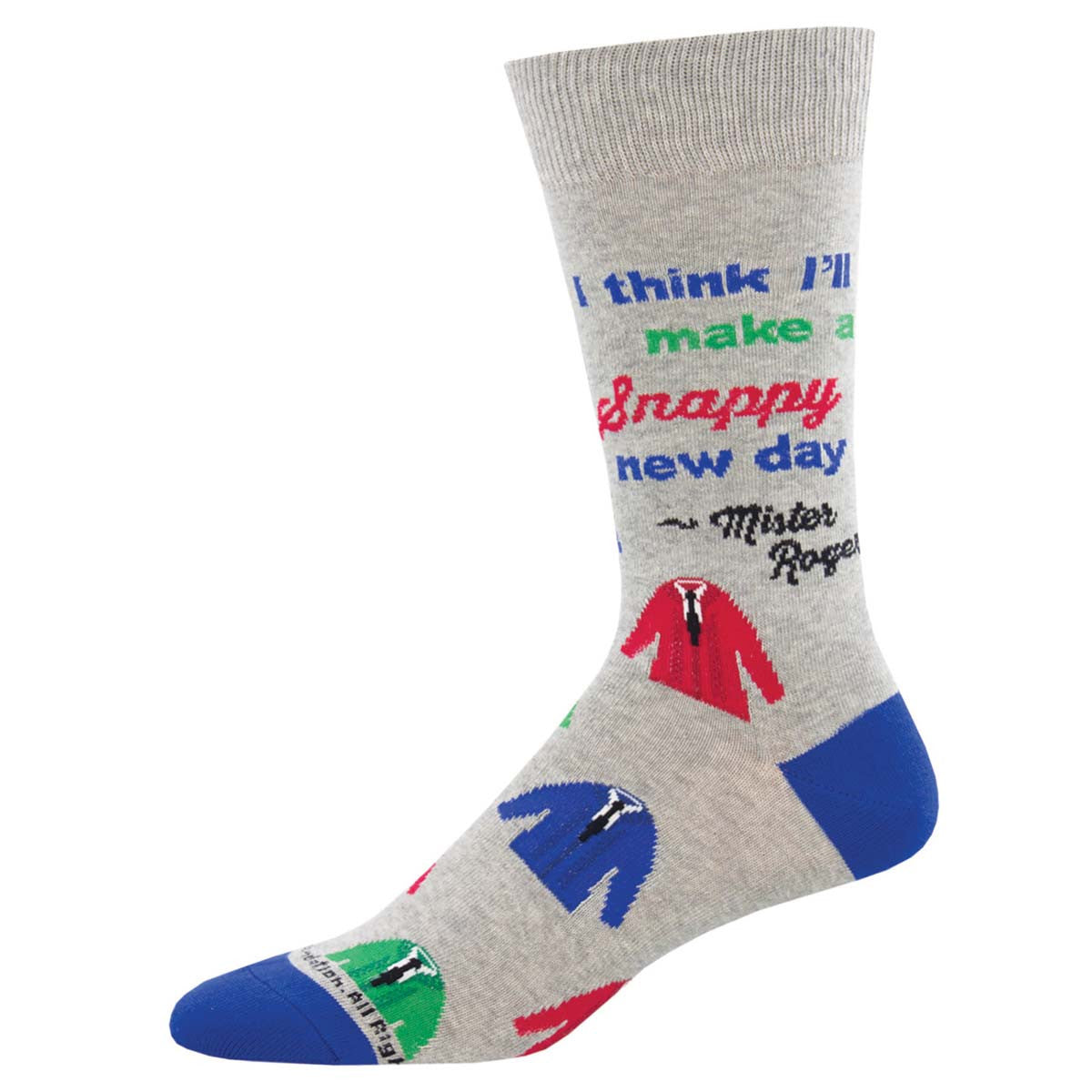 Mister Rogers "Snappy Dresser" crew socks