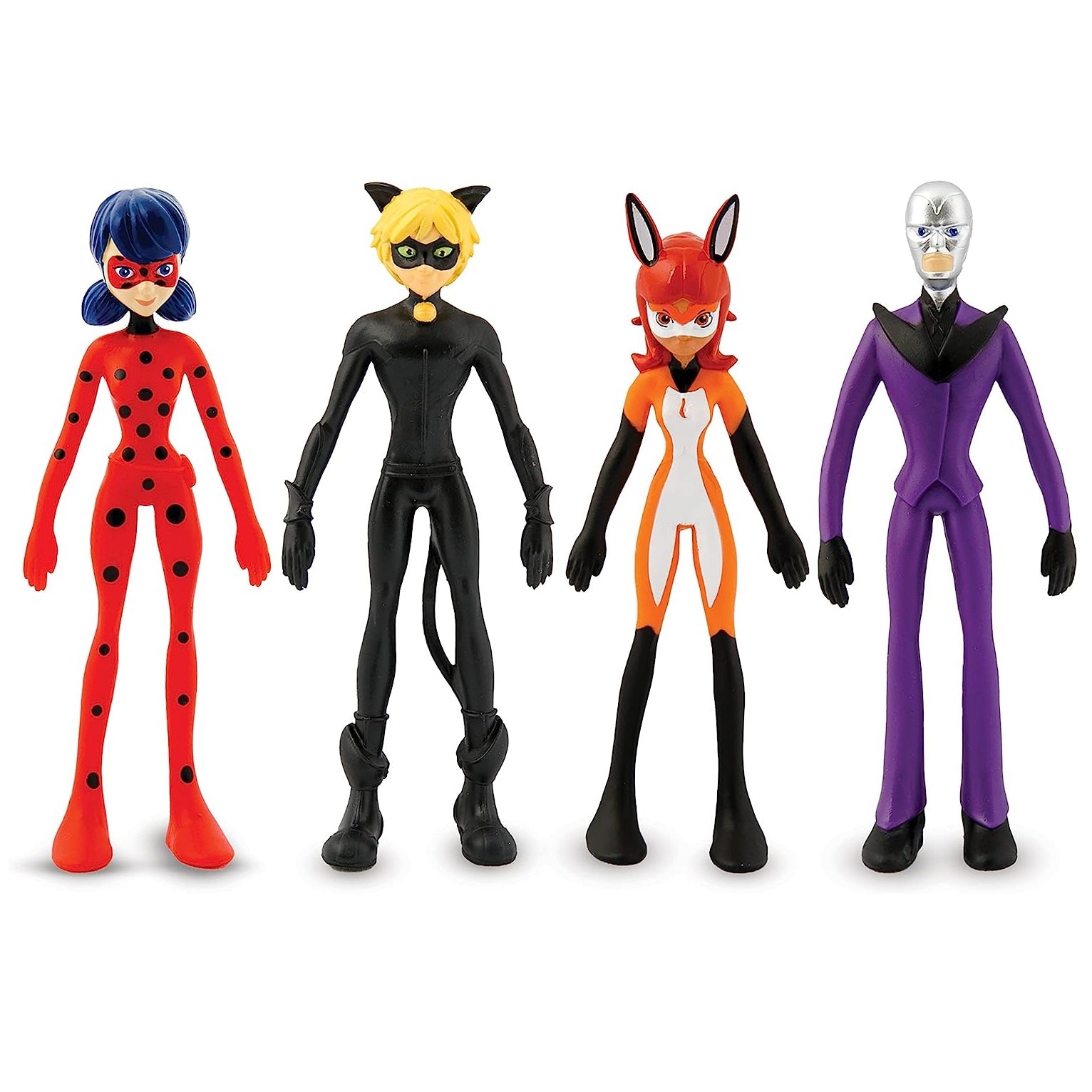 Action Figure Miraculous Toy Set Miraculous Bendable 4pc Figure