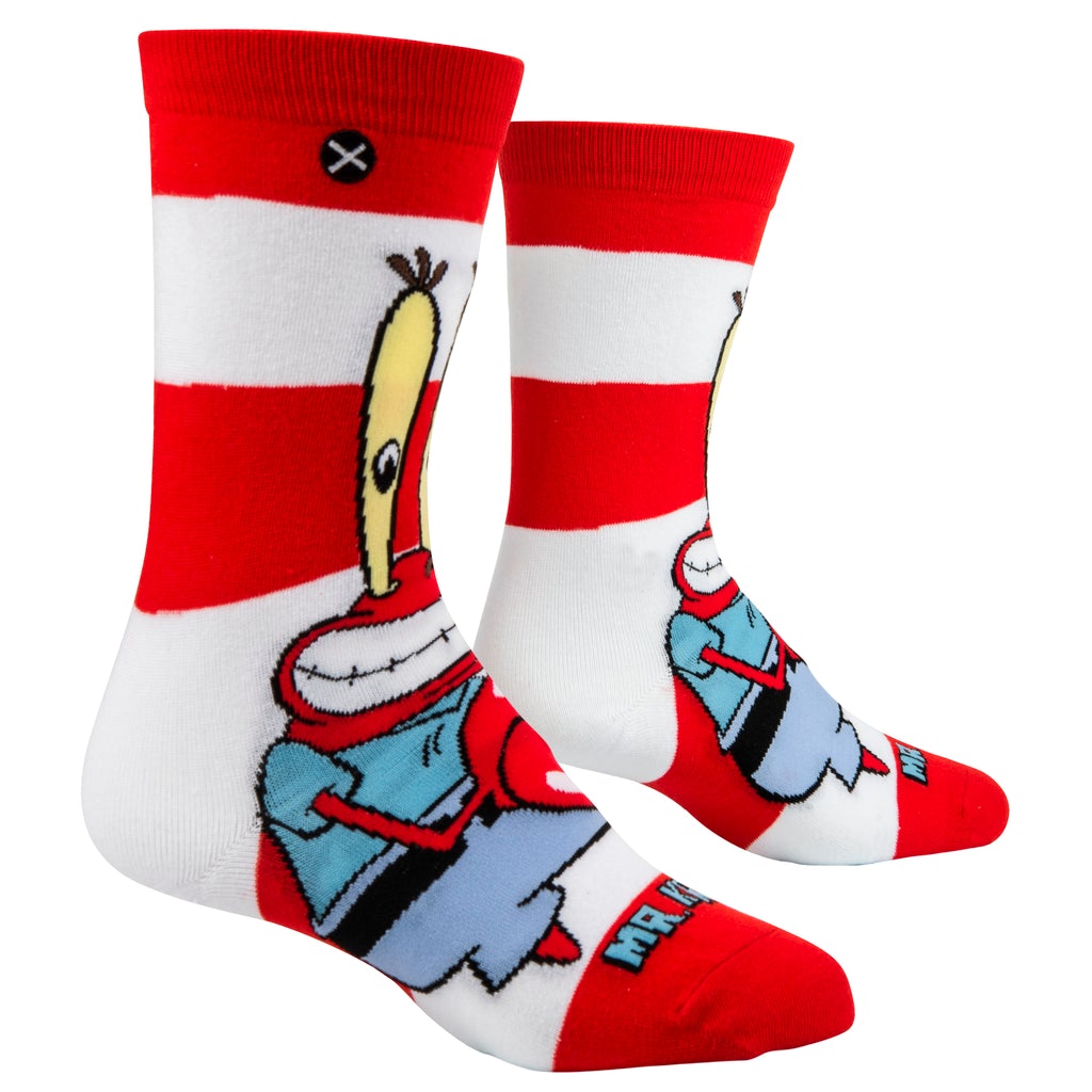 Mr Krabs from SpongeBob Squarepants crew socks