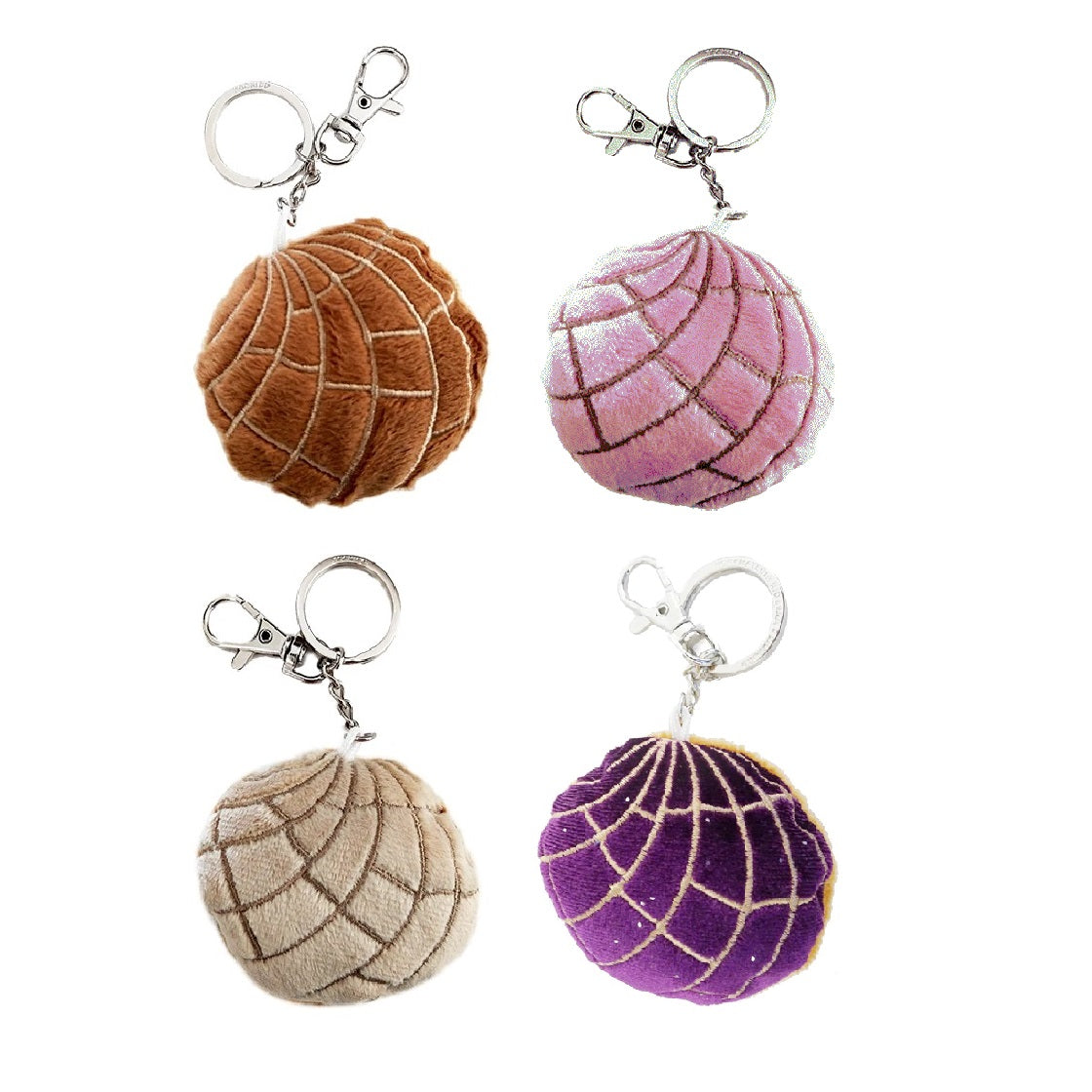 Pan Dulce "Concha" plush keychain