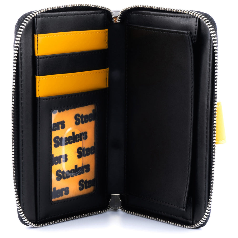 Pittsburgh Steelers logo zip around wallet