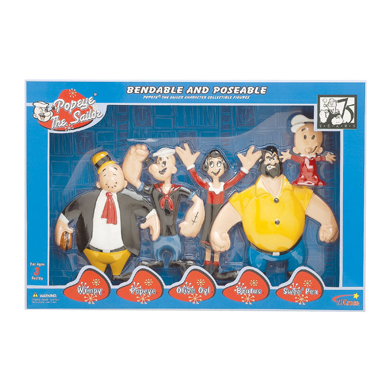 Popeye The Sailor Man Show bendable figure box set