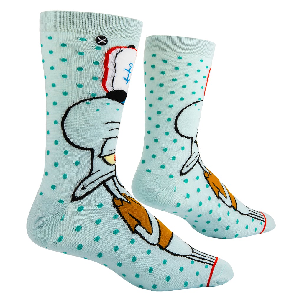 Squidward from SpongeBob Squarepants crew socks