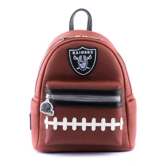 Las Vegas Raiders pigskin style mini backpack