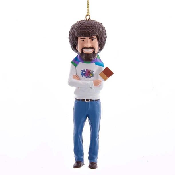 Bob Ross "The Joy of Painting" figural ornament