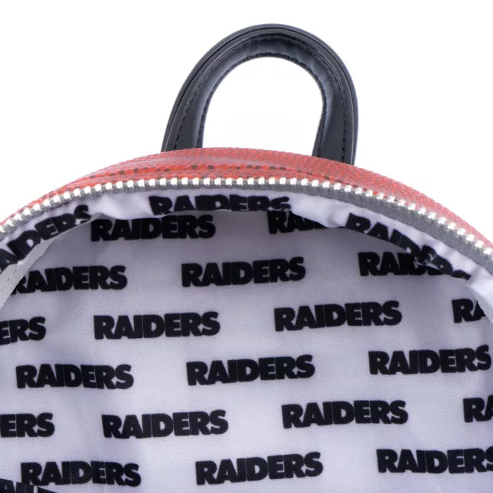 Las Vegas Raiders pigskin style mini backpack