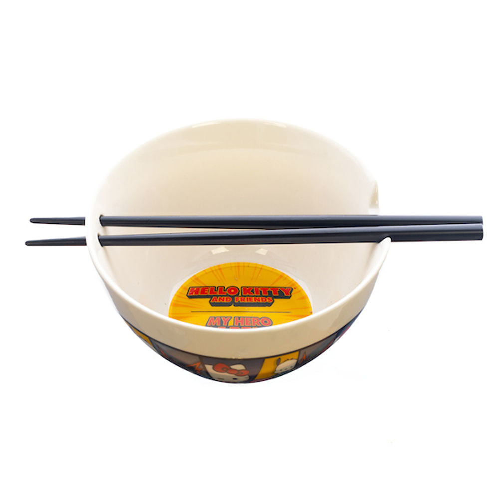 My Hero Academia x Sanrio Ramen bowl with chopsticks