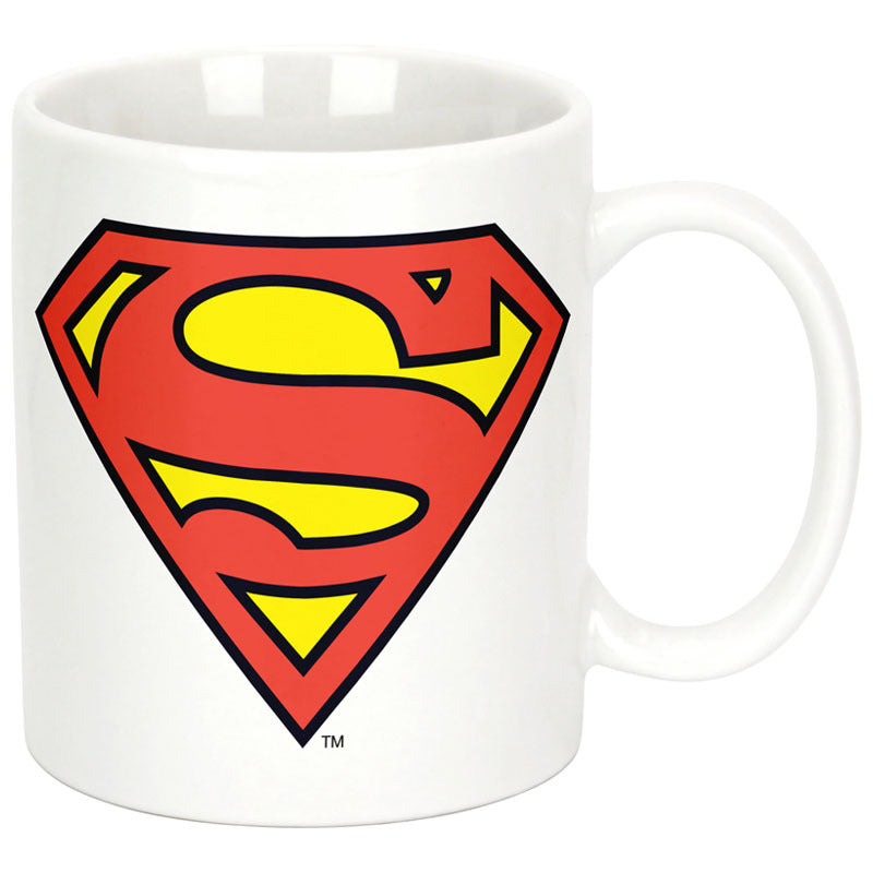 Ceramic Cuddle Cup "Superman Logo" with tiny plush bear