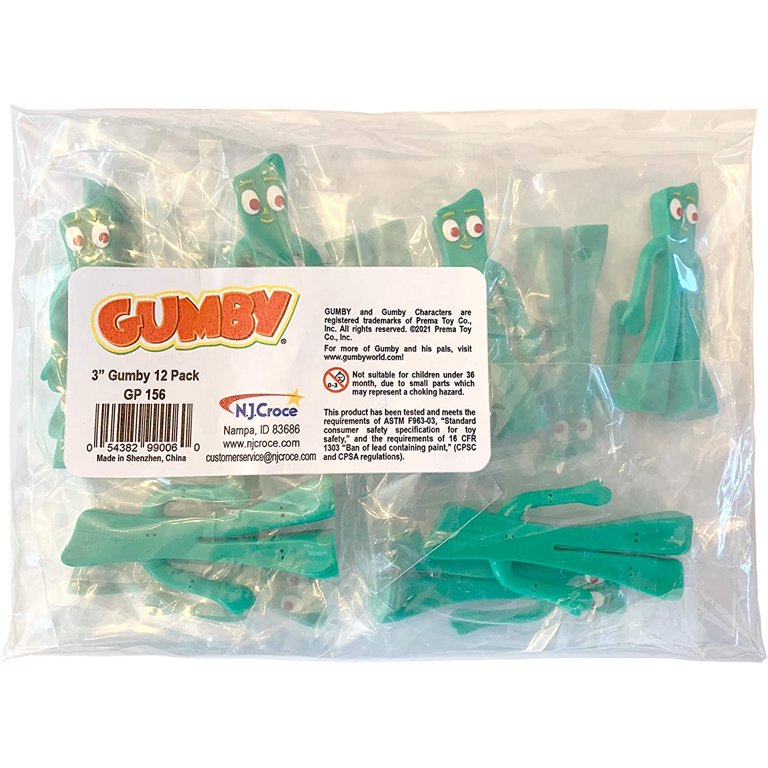 Gumby mini 3-inch bendable figure - Pack of 12