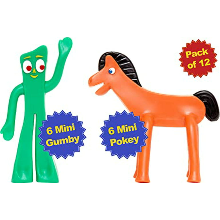 Gumby and Pokey mini 3-inch bendable figure - Pack of 12