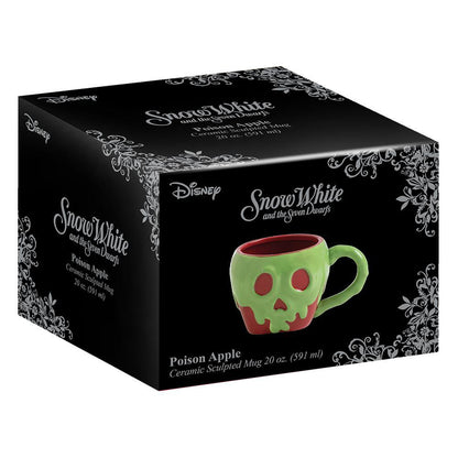 Snow White Poison Apple sculpted ceramic mug