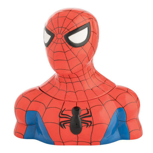 Spider-man sculpted ceramic cookie jar