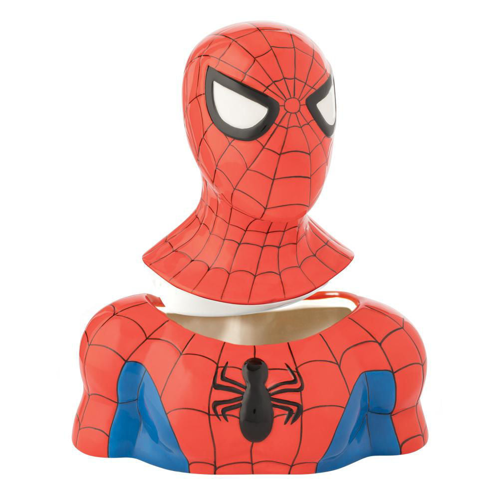 Spider-man sculpted ceramic cookie jar