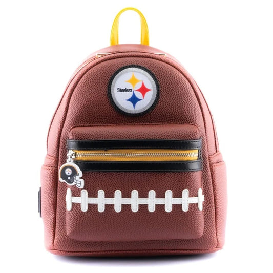 Pittsburgh Steelers logo pigskin style mini backpack
