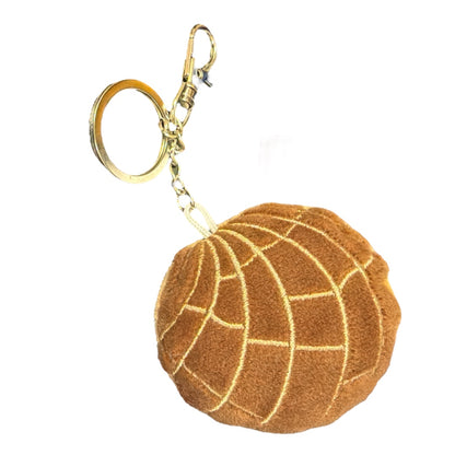 Pan Dulce "Concha" Chocolate brown plush keychain