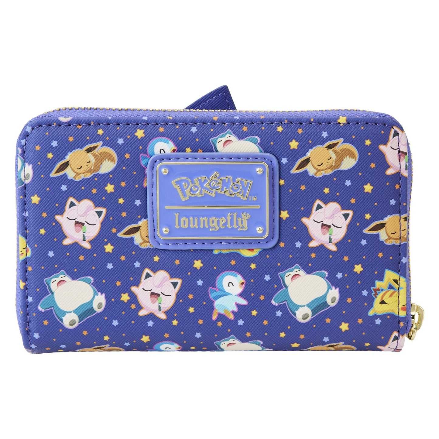 Sleeping Pikachu and Friends zip around wallet