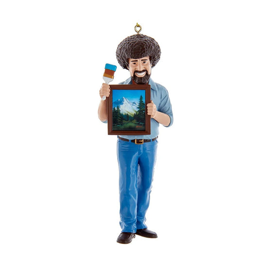Bob Ross with frame painting figural ornament